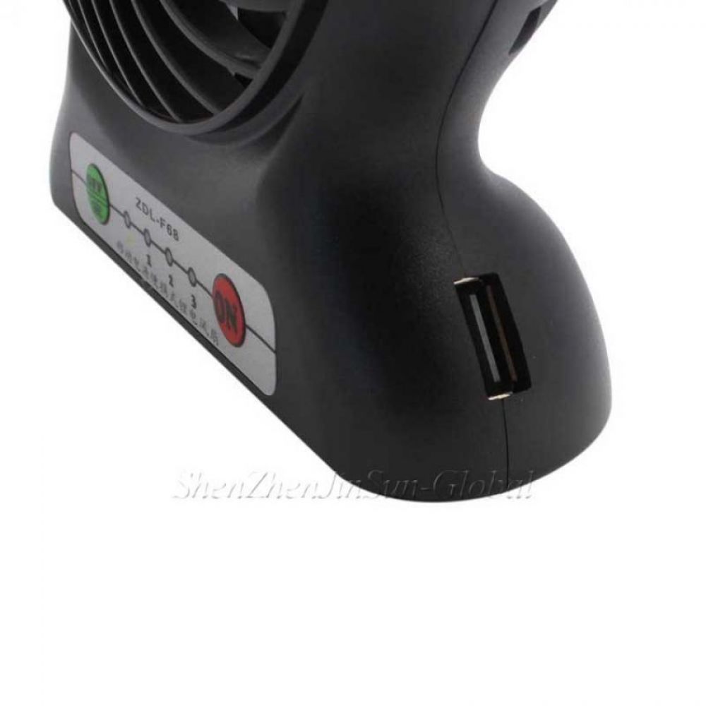 Mini LED Battery Power Bank Lamp and Fan